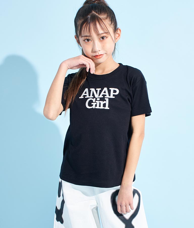 ロゴ 刺繍 Tシャツ 913-7482