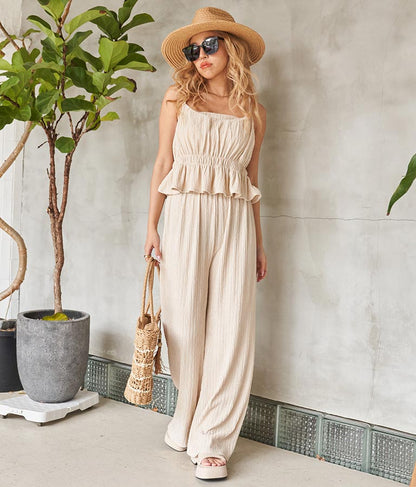 楊柳 キャミソール パンツ セットアップ 818-6771