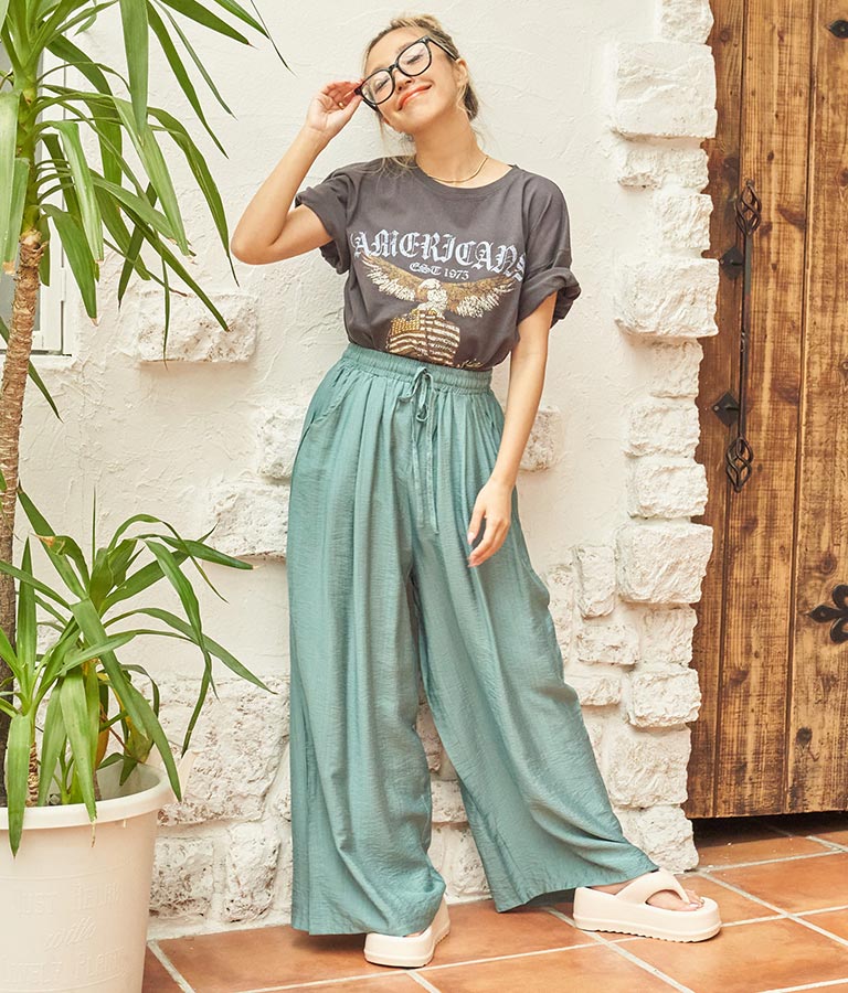 リラックス ユッタリ ワイド パンツ 812-6770