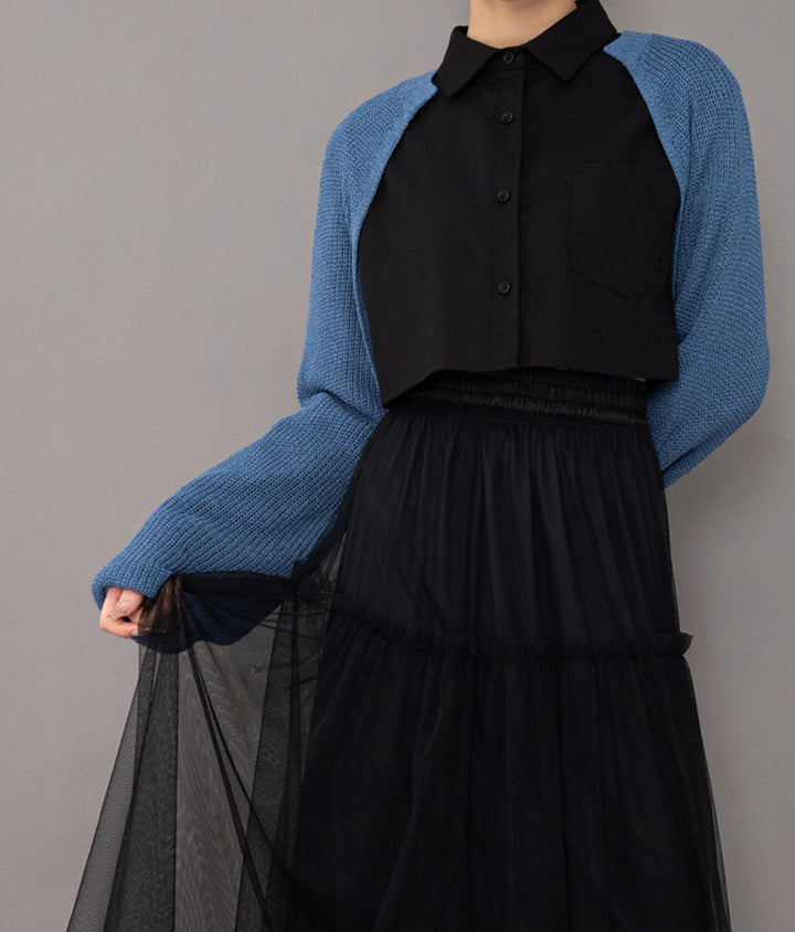 長袖クロップドシャツ 30-3080