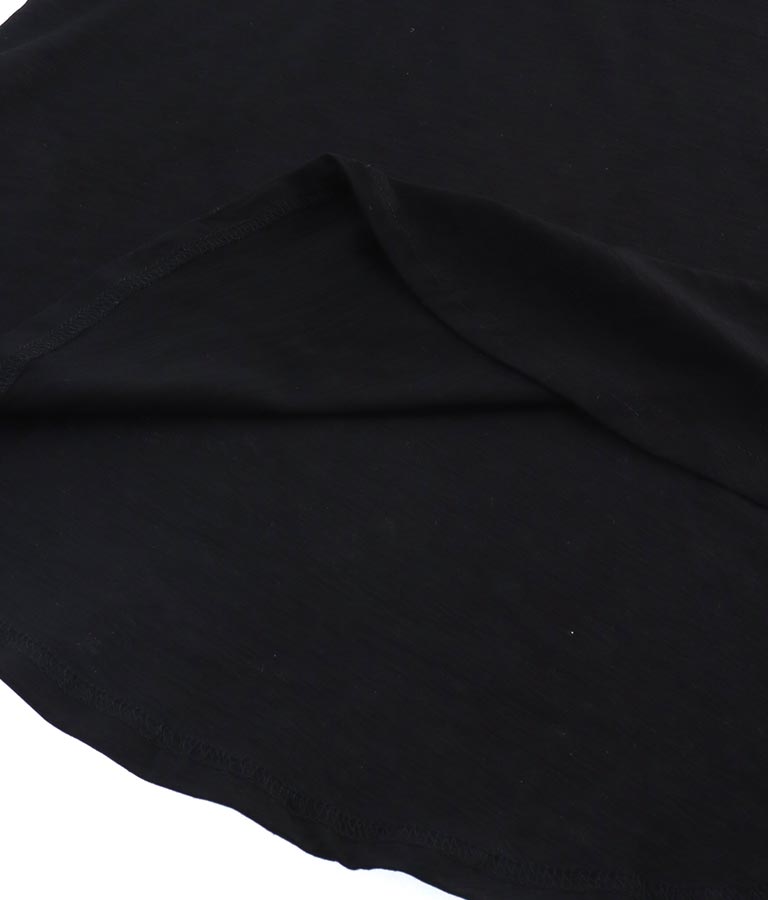 切替 ビッグ 無地 半袖 スラブ Tシャツ 853-5818