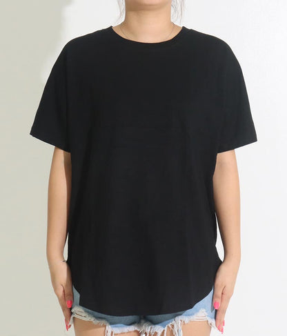 切替 ビッグ 無地 半袖 スラブ Tシャツ 853-5818