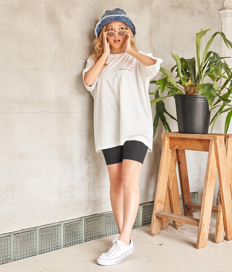 Hawaii プリント ビッグ Tシャツ 853-5855