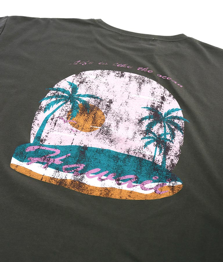 Hawaii プリント ビッグ Tシャツ 853-5855