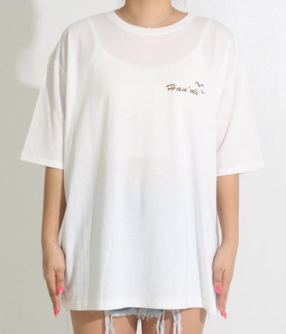 Hawaii プリント ビッグ Tシャツ 853-5855