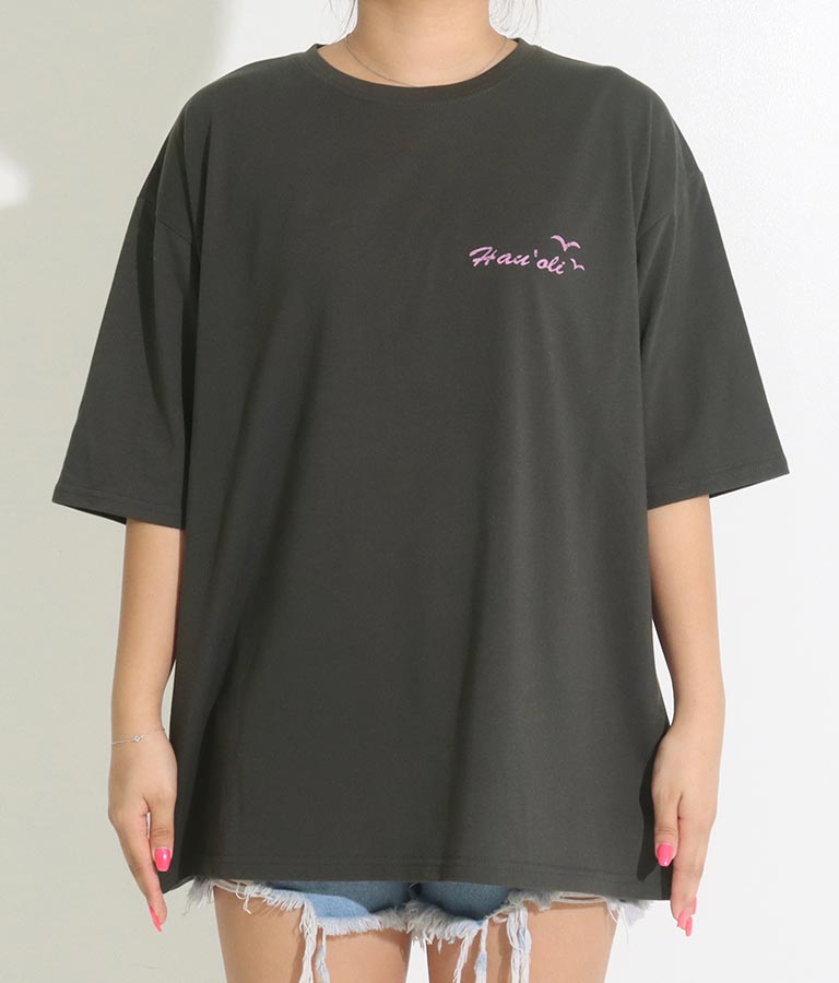 Hawaii プリント ビッグ Tシャツ 853-5855