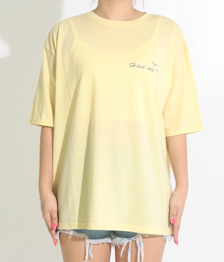 Hawaii プリント ビッグ Tシャツ 853-5855