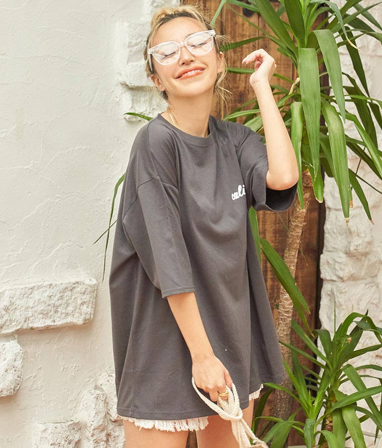 BUS フォトプリント ビッグ Tシャツ 853-5859