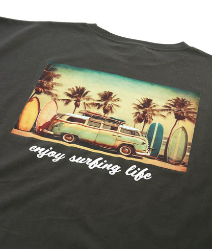 BUS フォトプリント ビッグ Tシャツ 853-5859