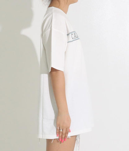 CALIFORNIA 刺繍 コットン ビッグ 半袖 Tシャツ 853-5867