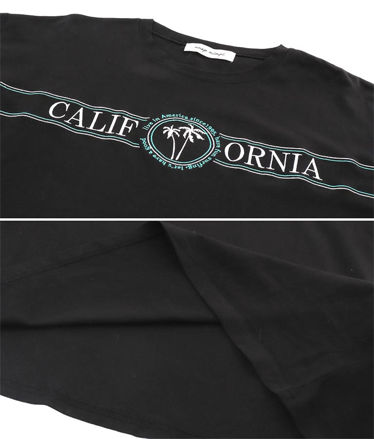CALIFORNIA 刺繍 コットン ビッグ 半袖 Tシャツ 853-5867