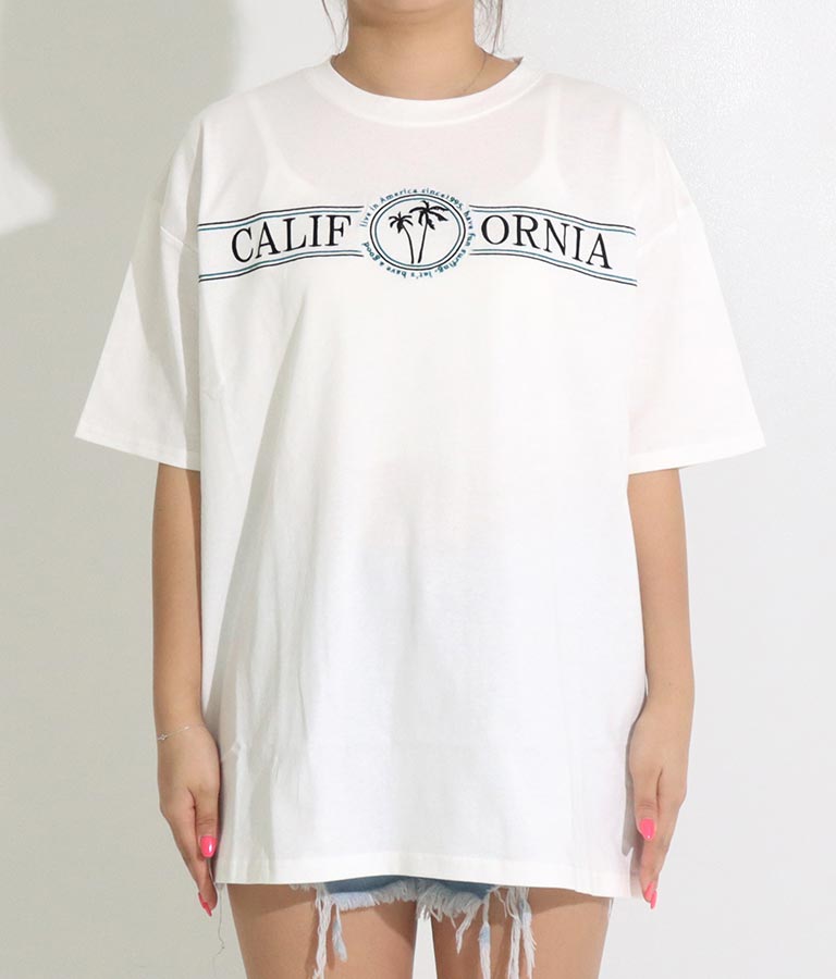 CALIFORNIA 刺繍 コットン ビッグ 半袖 Tシャツ 853-5867
