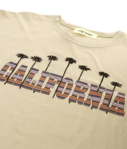 CALIFORNIA ボーダー パームツリー 半袖 ビッグ Tシャツ 853-5868