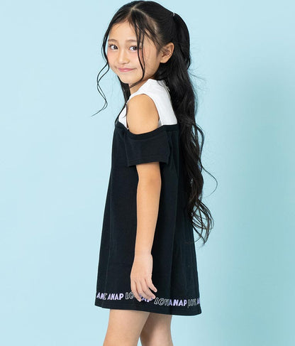 アシンメトリー オフショルダー バックジップ ワンピース 427-3278