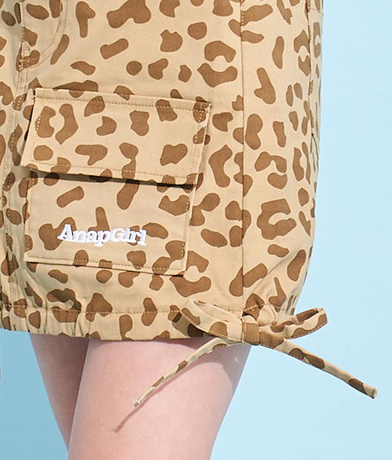 サイド ドロスト リボン カーゴ スカート 911-7477