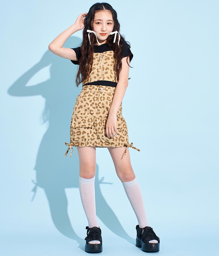 サイド ドロスト リボン カーゴ スカート 911-7477