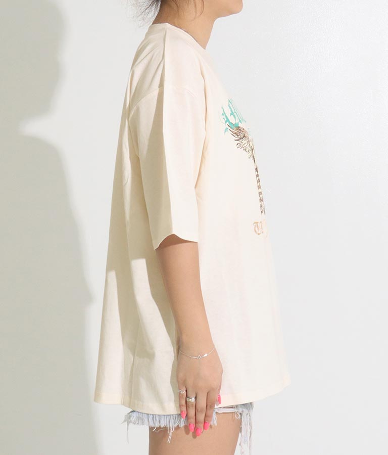 イーグル プリント コットン ビッグ Tシャツ 853-5861