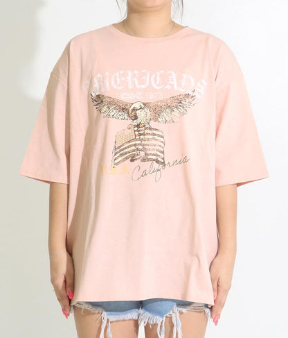 イーグル プリント コットン ビッグ Tシャツ 853-5861