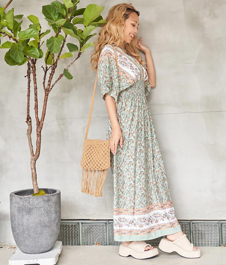 マクラメ ショルダー バッグ 819-6840