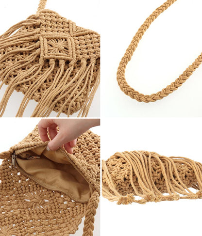 マクラメ ショルダー バッグ 819-6840