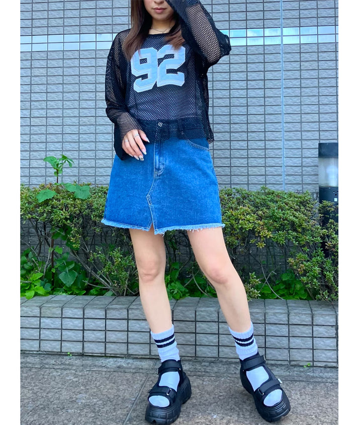 メッシュ ナンバリング トップス 793-9164
