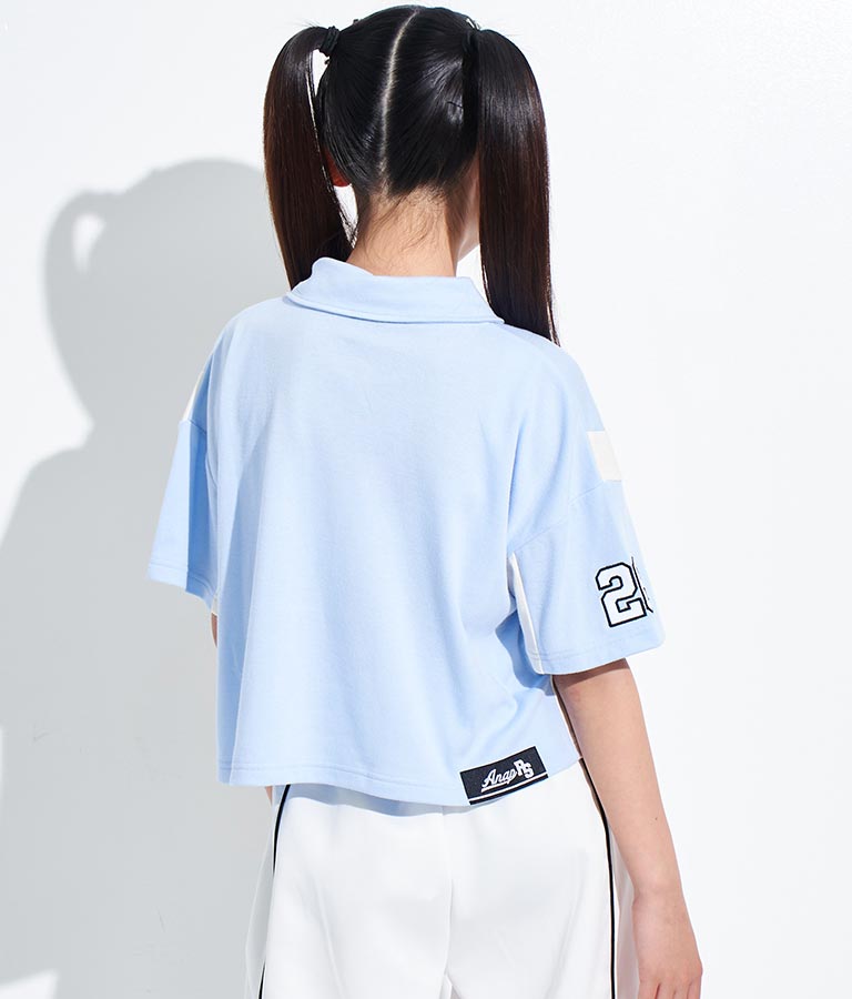 ANAP R+S【 リラスポ 】ハーフジップ ユニフォーム トップス ( ユニセックス アイテム、吸水速乾加工) 913-7485