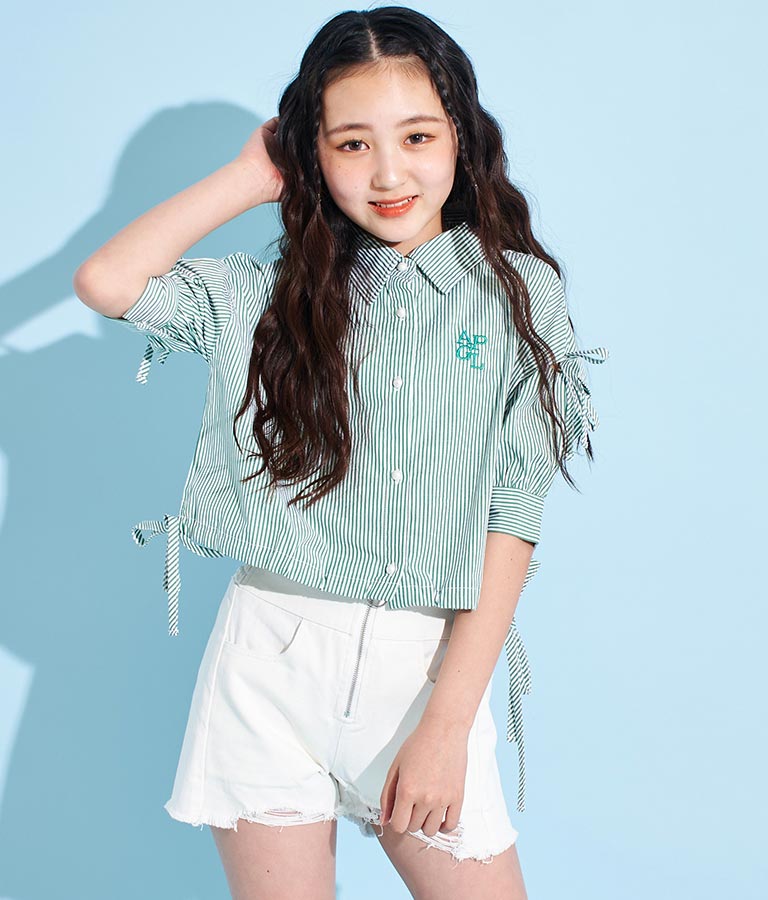 袖 ボリューム デザイン シャツ 913-7368