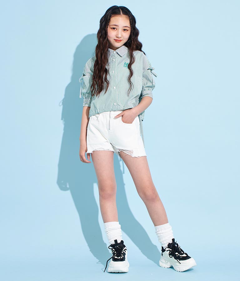 袖 ボリューム デザイン シャツ 913-7368