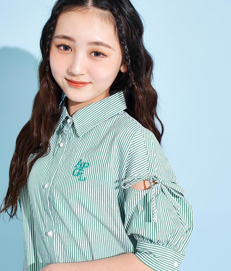 袖 ボリューム デザイン シャツ 913-7368