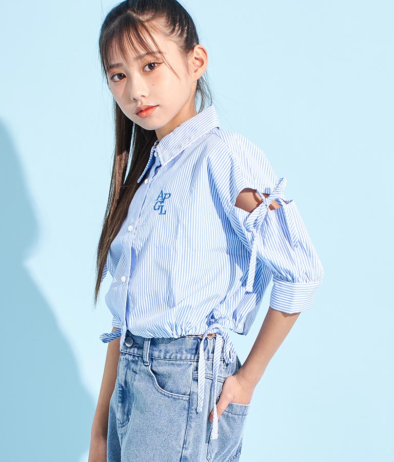 袖 ボリューム デザイン シャツ 913-7368