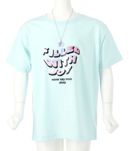 星 ネックレス付 転写 ビッグ Tシャツ 423-3302