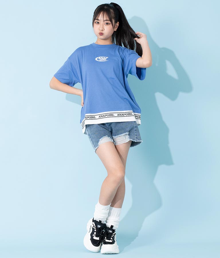 フェイクレイヤード トップス Tシャツ 913-7369