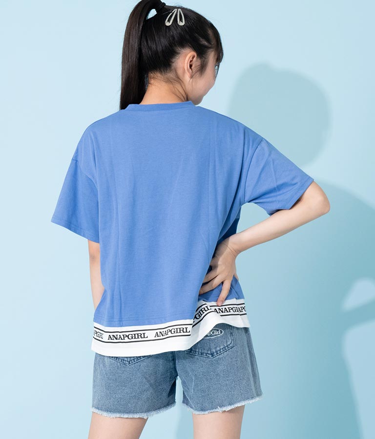 フェイクレイヤード トップス Tシャツ 913-7369