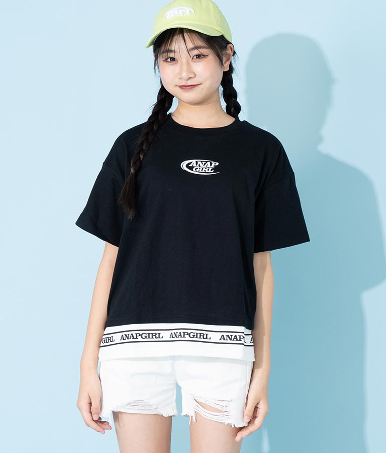 フェイクレイヤード トップス Tシャツ 913-7369