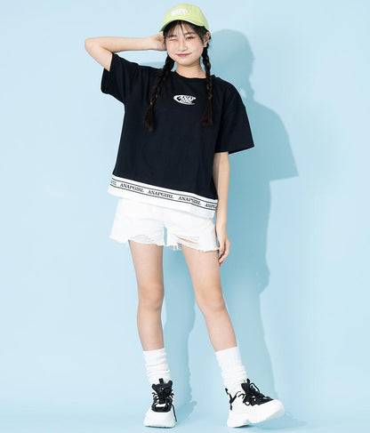 フェイクレイヤード トップス Tシャツ 913-7369