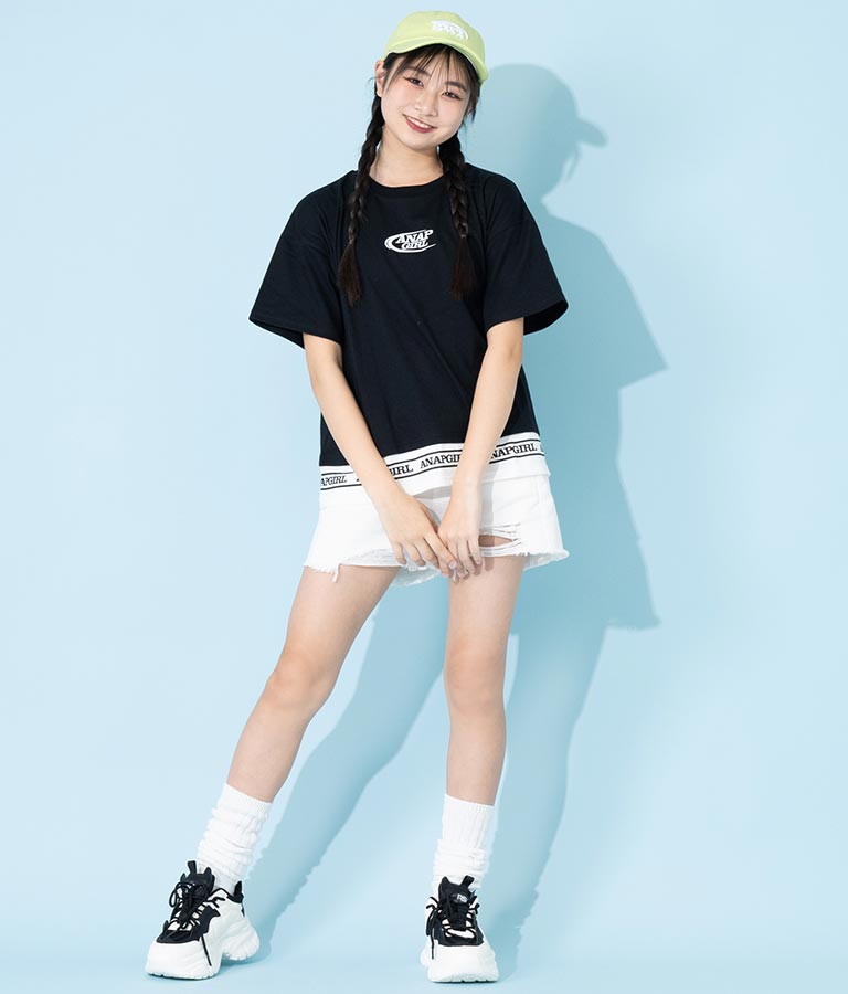 フェイクレイヤード トップス Tシャツ 913-7369