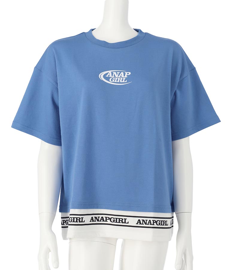 フェイクレイヤード トップス Tシャツ 913-7369