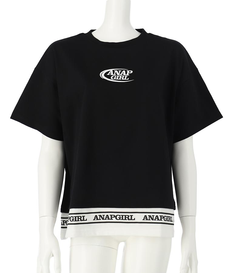 フェイクレイヤード トップス Tシャツ 913-7369