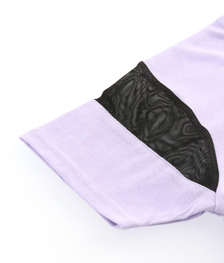 クリア ポケット付 メッシュ 切替 ビッグ Tシャツ 423-3307