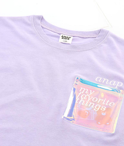 クリア ポケット付 メッシュ 切替 ビッグ Tシャツ 423-3307