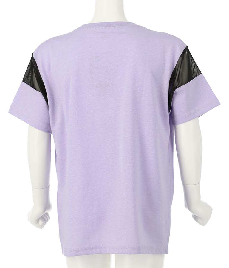 クリア ポケット付 メッシュ 切替 ビッグ Tシャツ 423-3307