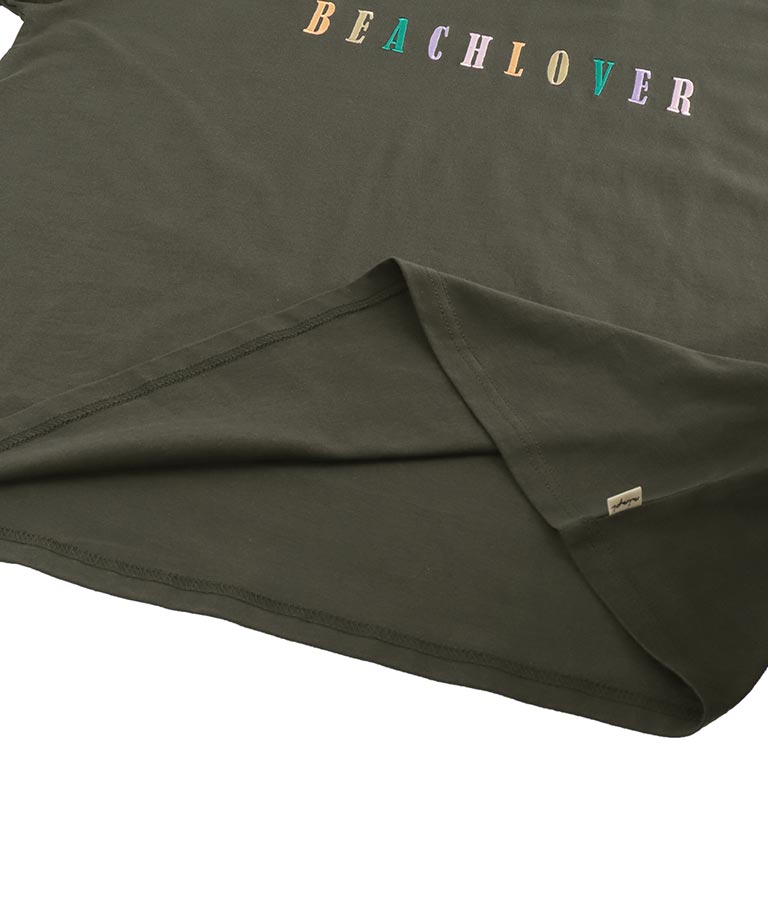 カラフル刺繍 ハートポイント コットン ビッグ Tシャツ 853-5862