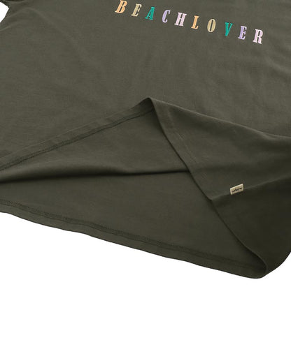 カラフル刺繍 ハートポイント コットン ビッグ Tシャツ 853-5862