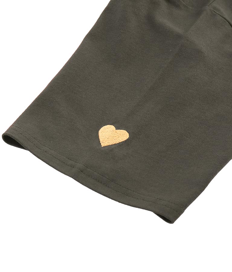 カラフル刺繍 ハートポイント コットン ビッグ Tシャツ 853-5862