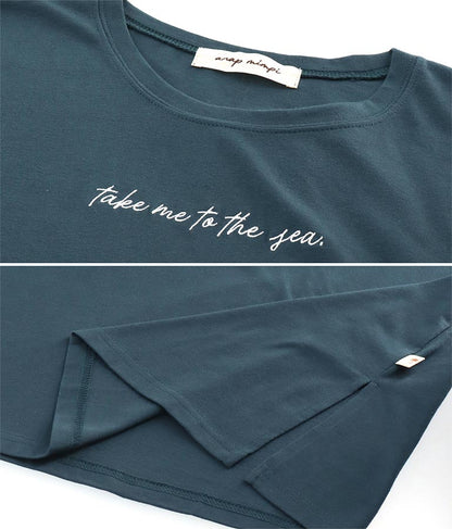 メッセージ 刺繍 ノースリーブ マキシ ワンピース 857-5871