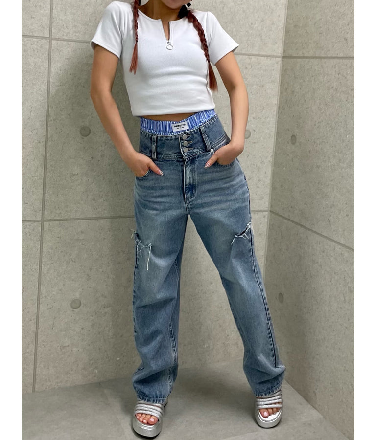 ストライプ イージー ショート パンツ 152-5558