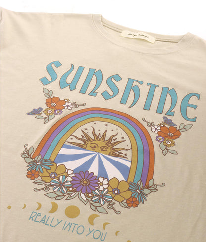 SUN&FLOWER プリント 半袖 ビッグ Tシャツ 853-5870