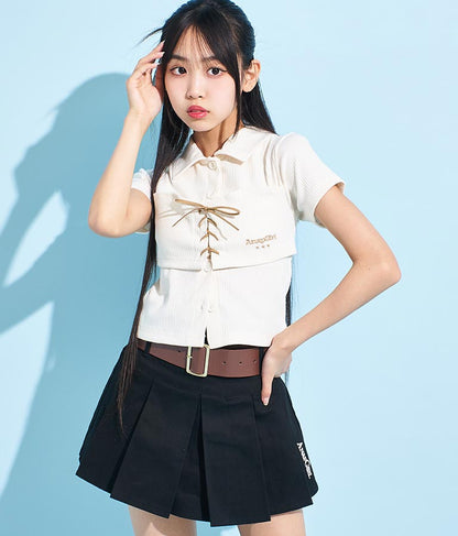 ビスチェ 見え エリ付き トップス 913-7511