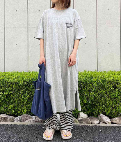 ワッフル ボーダー ソフト フレア リラックス パンツ 852-5888