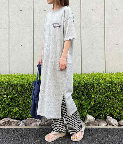 ワッフル ボーダー ソフト フレア リラックス パンツ 852-5888